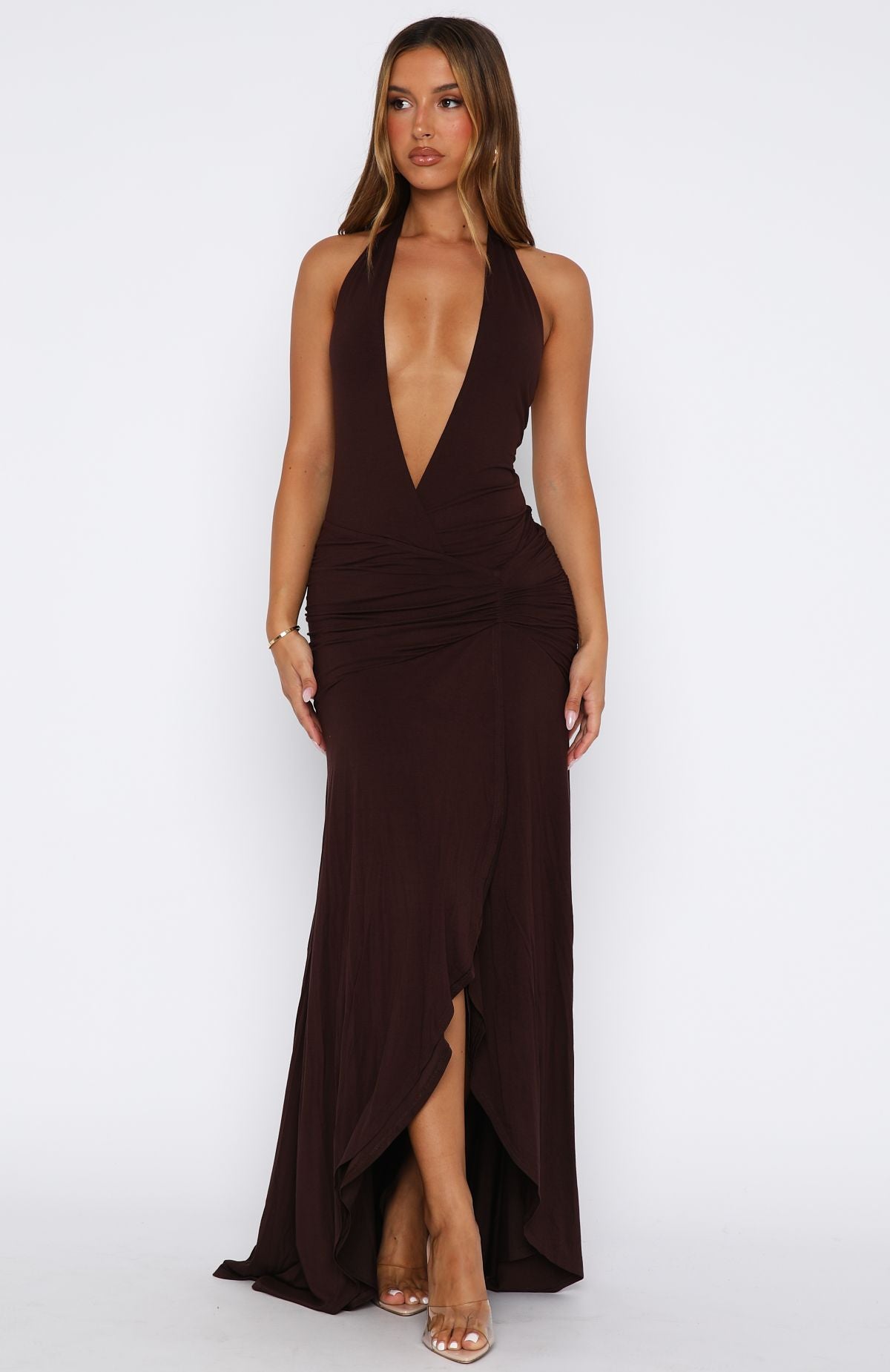 Grande Dame Maxi Dress Chocolate - Image 2