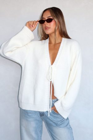 Flashback Knit Cardigan Off White