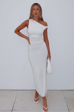 Little Bit Dramatic Maxi Dress White