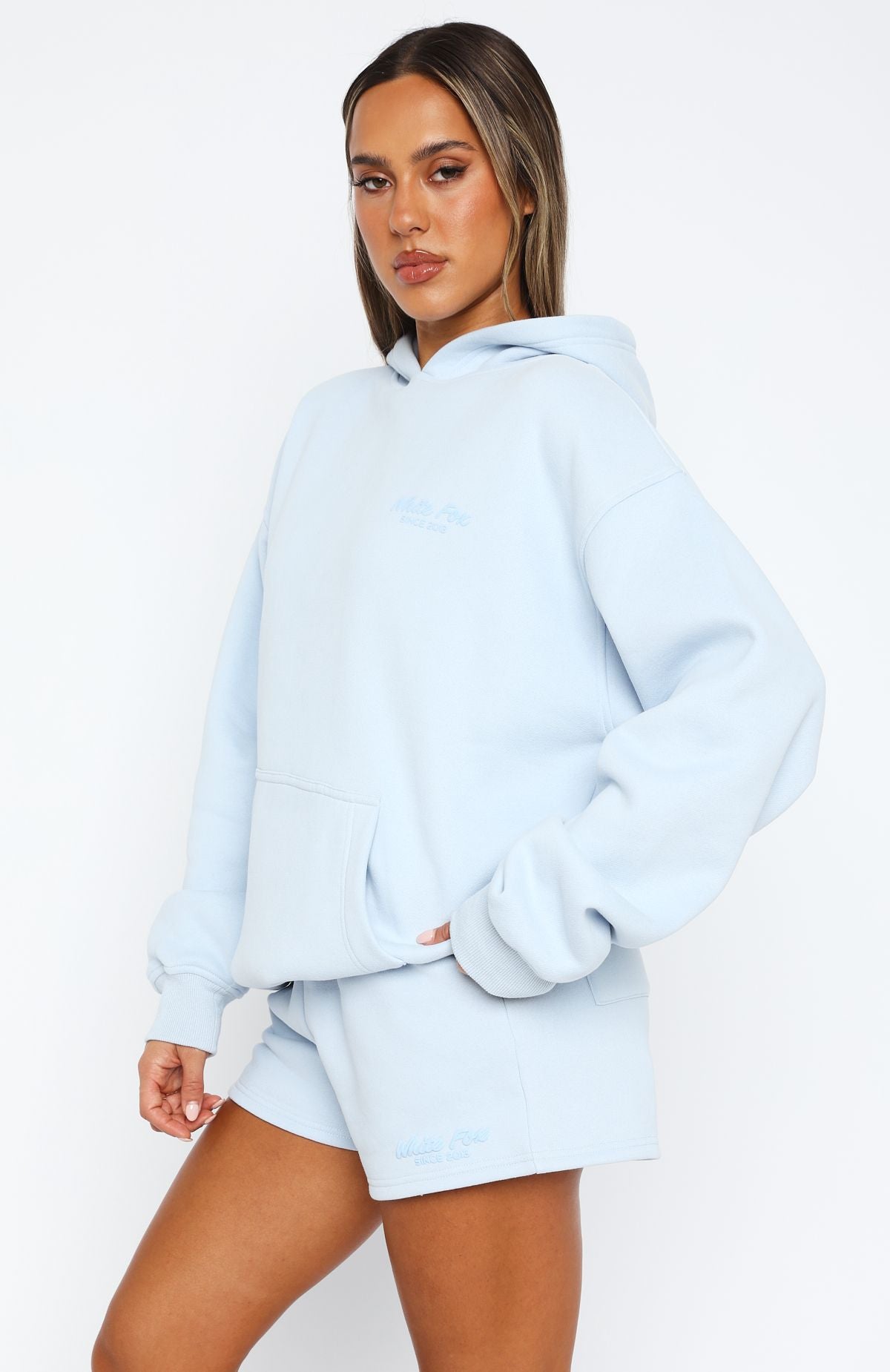 Leisure Edition Oversized Hoodie Baby Blue - Image 3