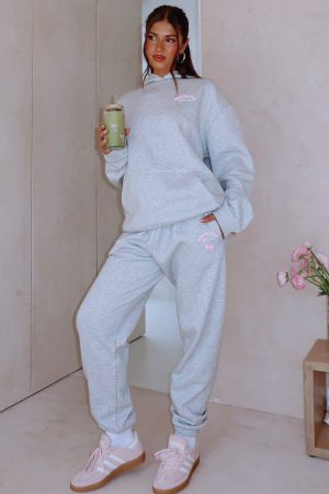Love Me Tender Sweatpants Dark Grey Marle