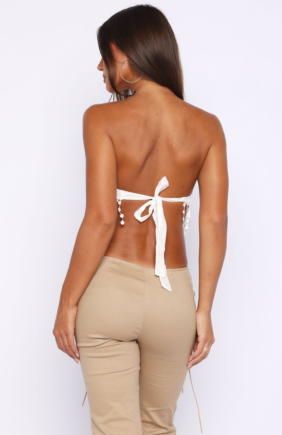 Love Fest Strapless Top White - Image 4