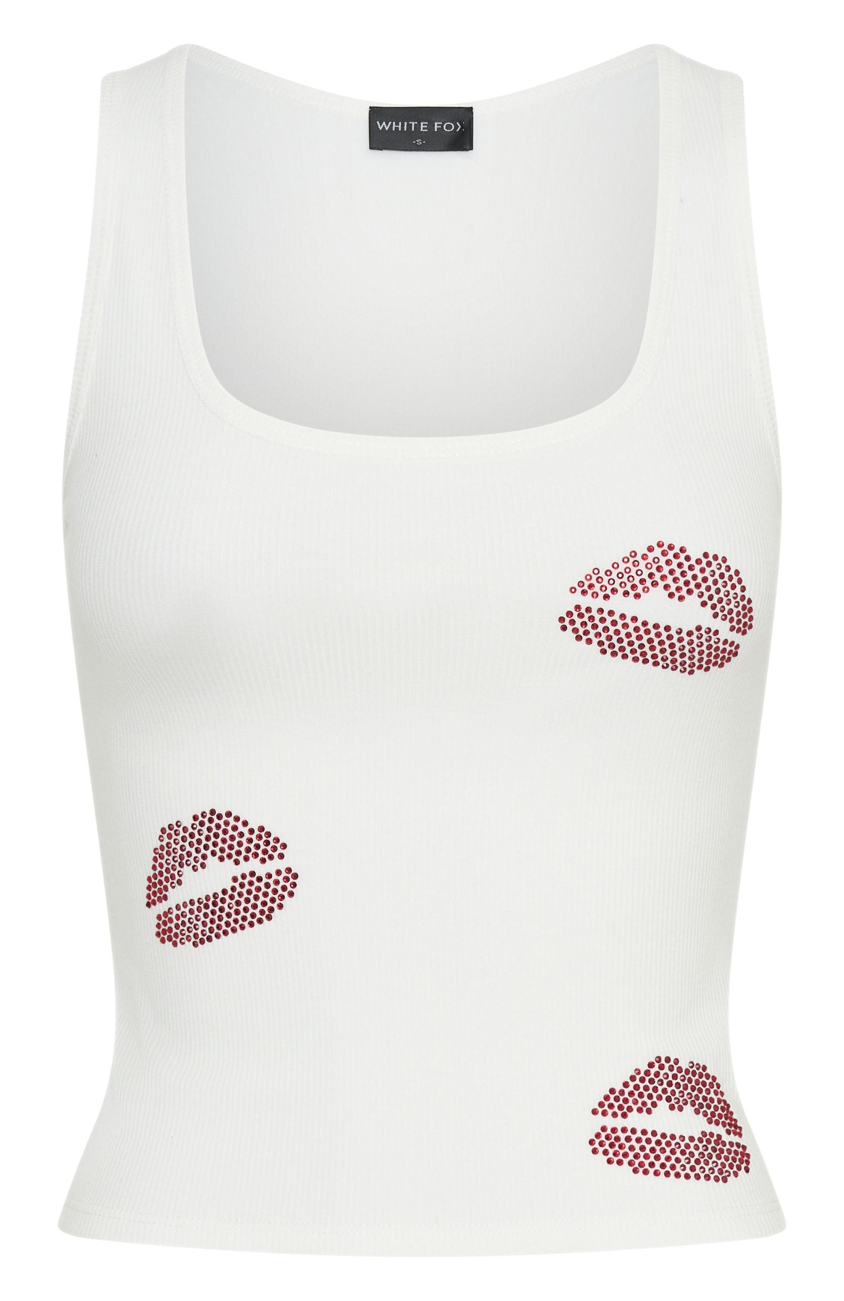 Pepper You In Kisses Tank Top White - Image 5