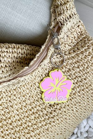 Meet Me On Vacation Keychain Yellow/Pink