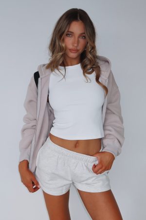 Miles Away Low Rise Shorts Grey Marle