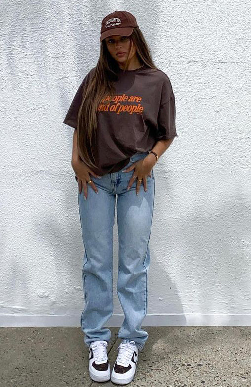 Who's That Girl Straight Leg Denim Jeans Washed Blue - Image 13