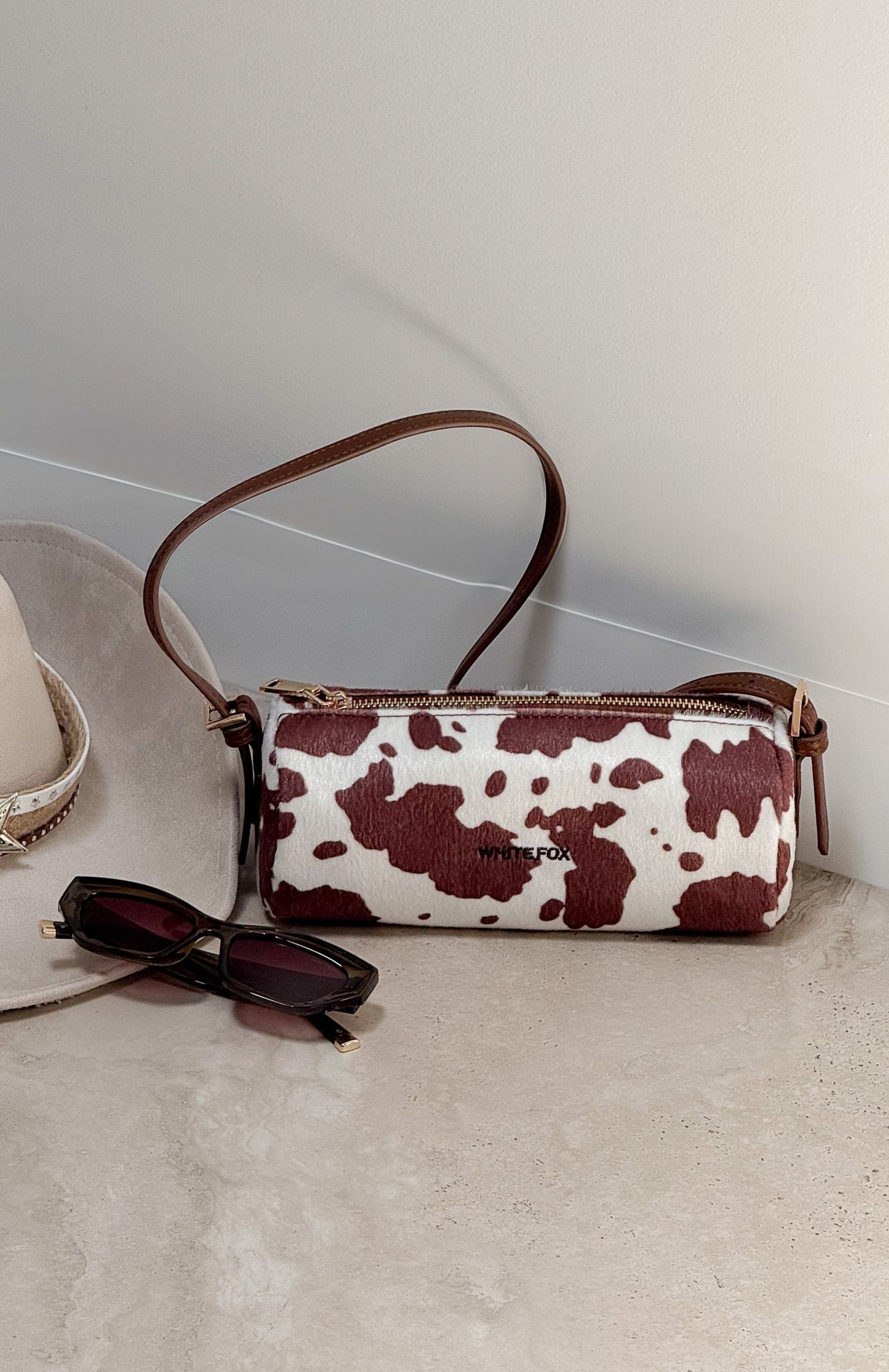 Gannon Shoulder Bag Faux Cow Hide - Image 6