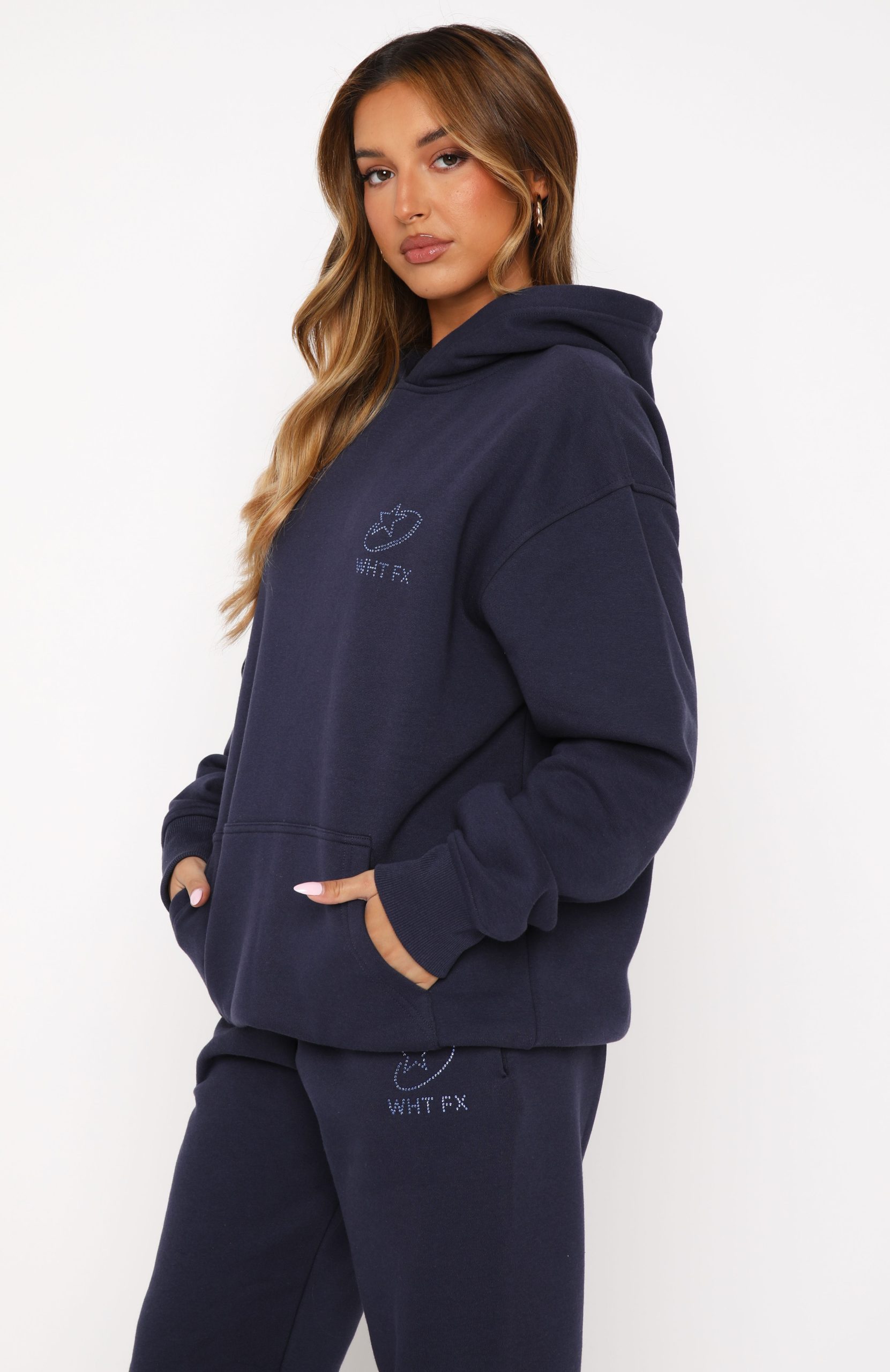 Always Shining Oversized Hoodie Navy - Image 3