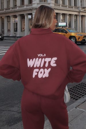 Offstage Zip Front Sweater Red Velvet