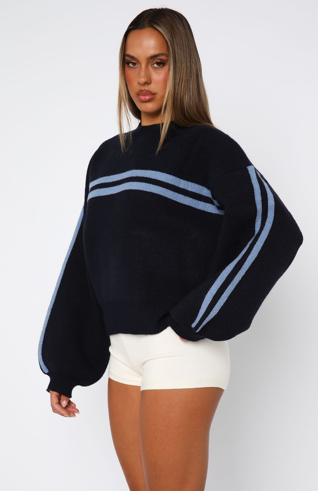 Bring Me Back Knit Sweater Navy - Image 3