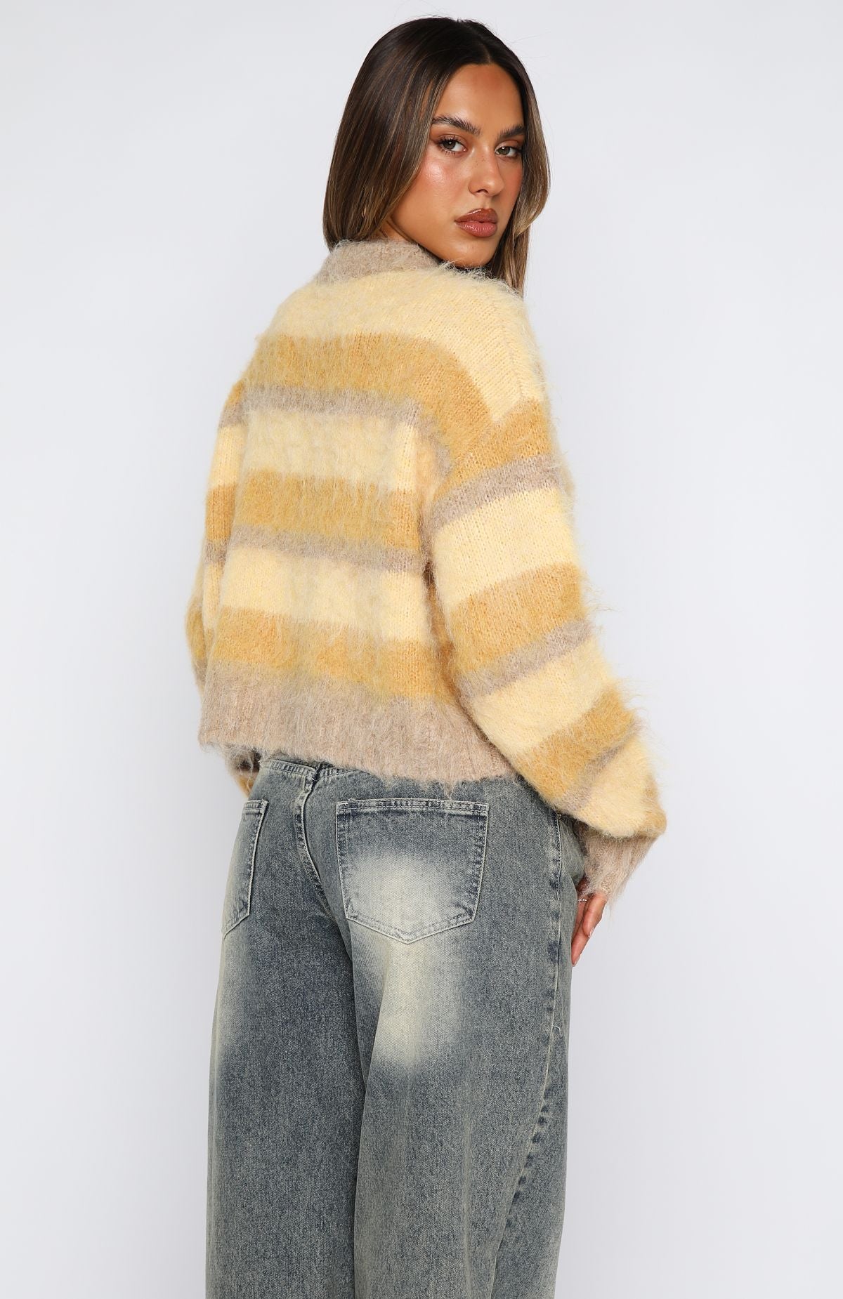 Soft Embrace Knit Sweater Honeycomb Stripe - Image 4