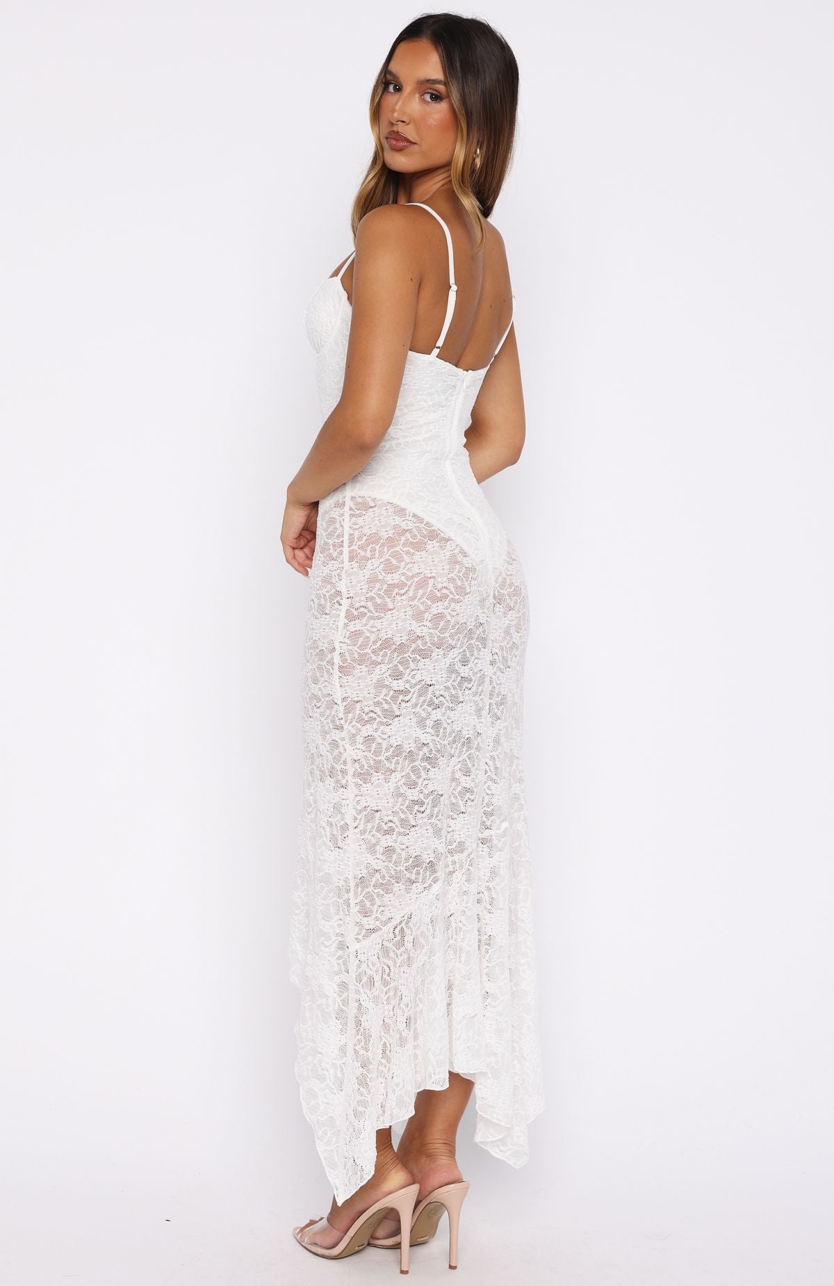 Darling Girl Midi Dress White - Image 4