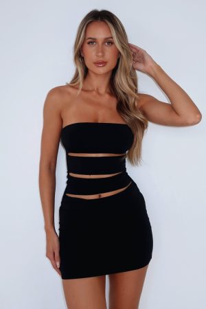 Picture To Burn Mini Dress Black