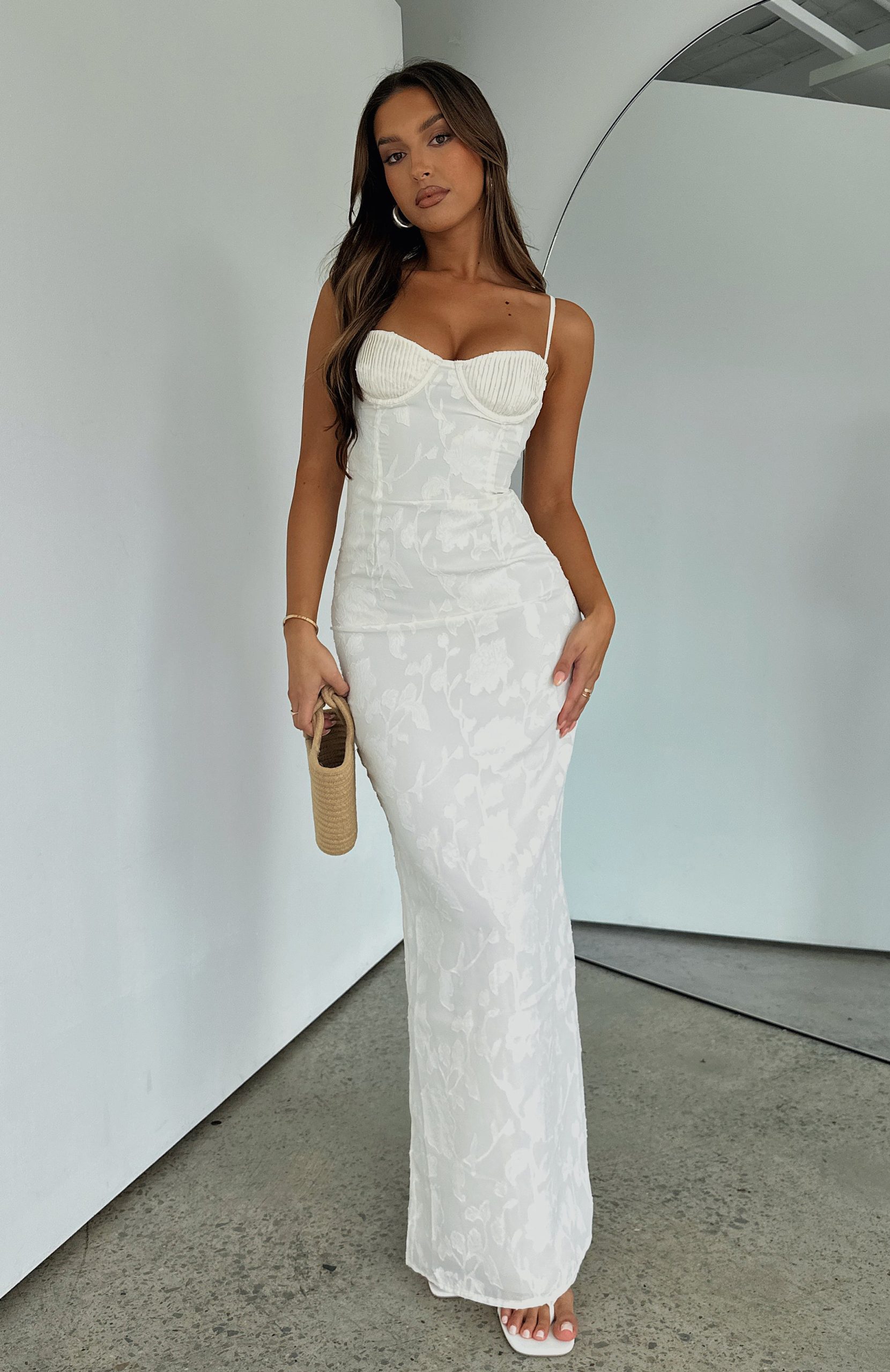 Poppy Dream Maxi Dress Cream - Image 6