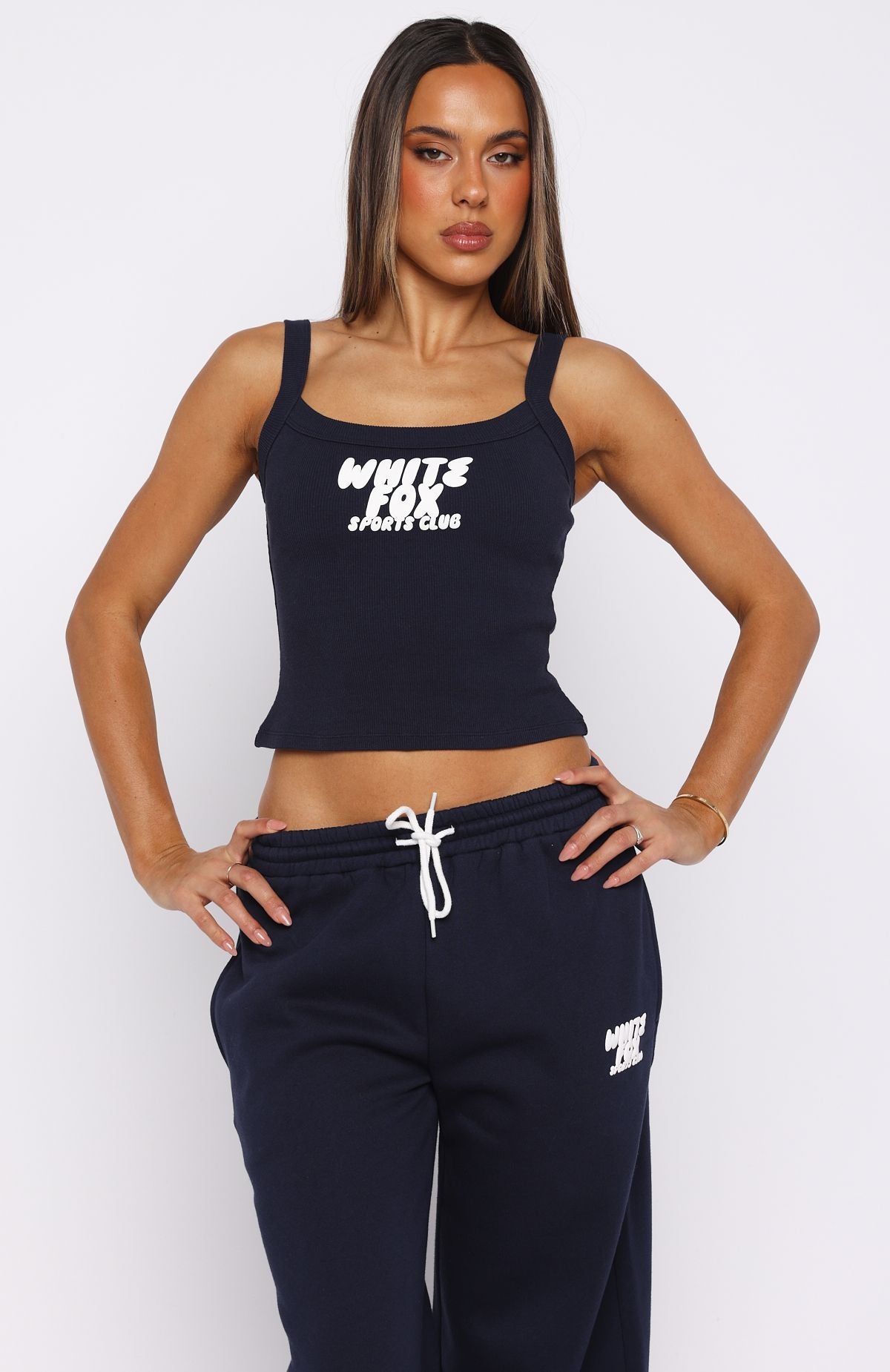 Club 14 Allie Singlet Top Navy - Image 3