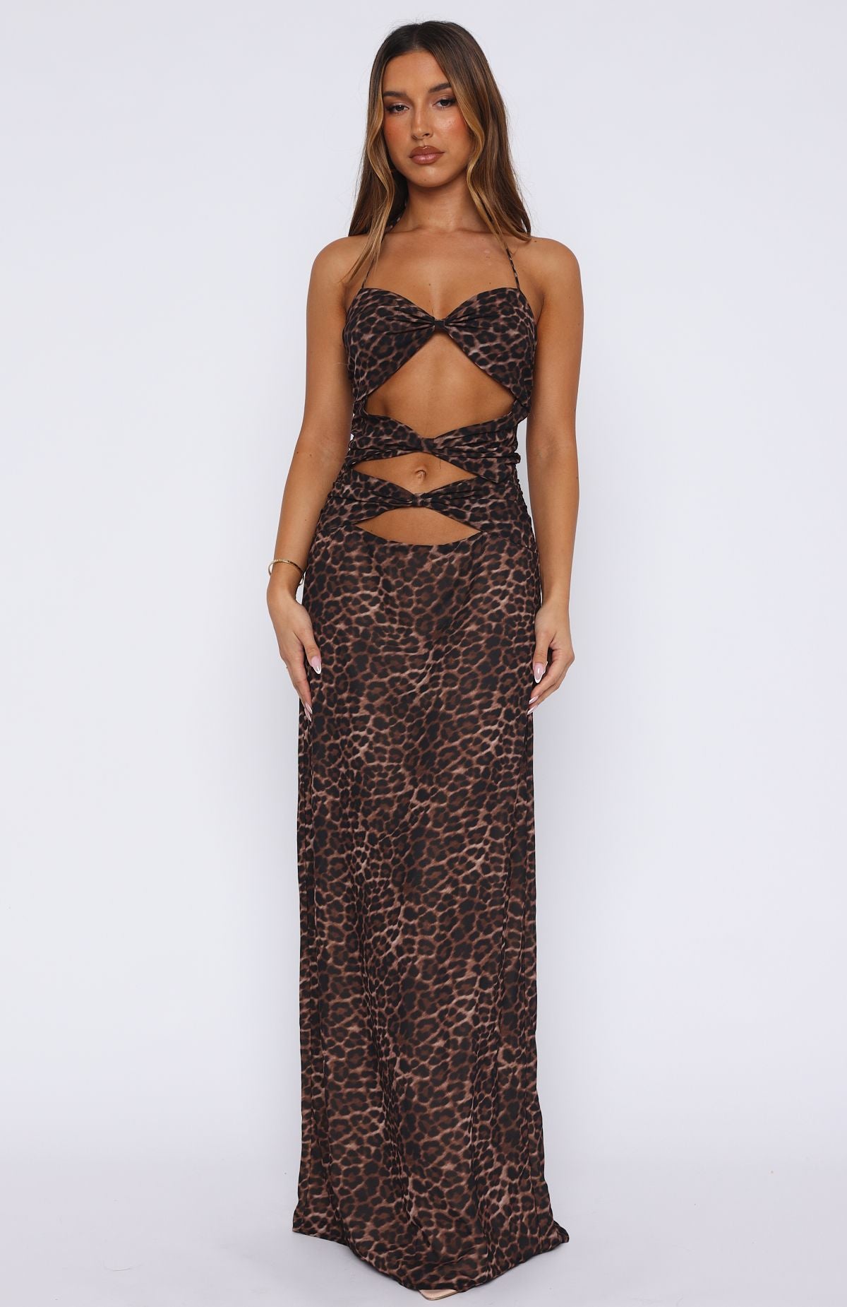 Baby Of Mine Halter Maxi Dress Exotic Spot - Image 2
