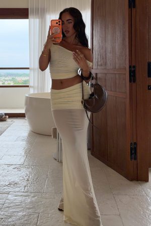 Need Your Heart Maxi Skirt Cream
