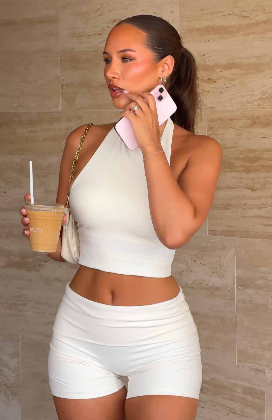 Power Icon Shorts 4 Cream