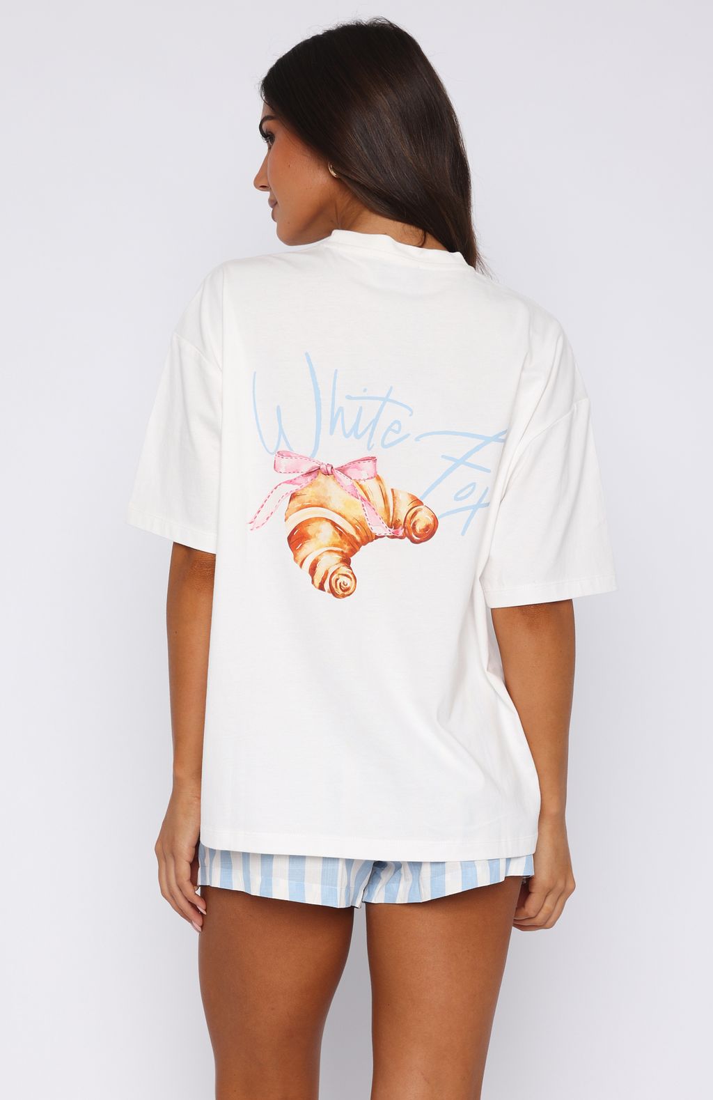 Fresh Only Pyjama Oversized Tee White - Image 4