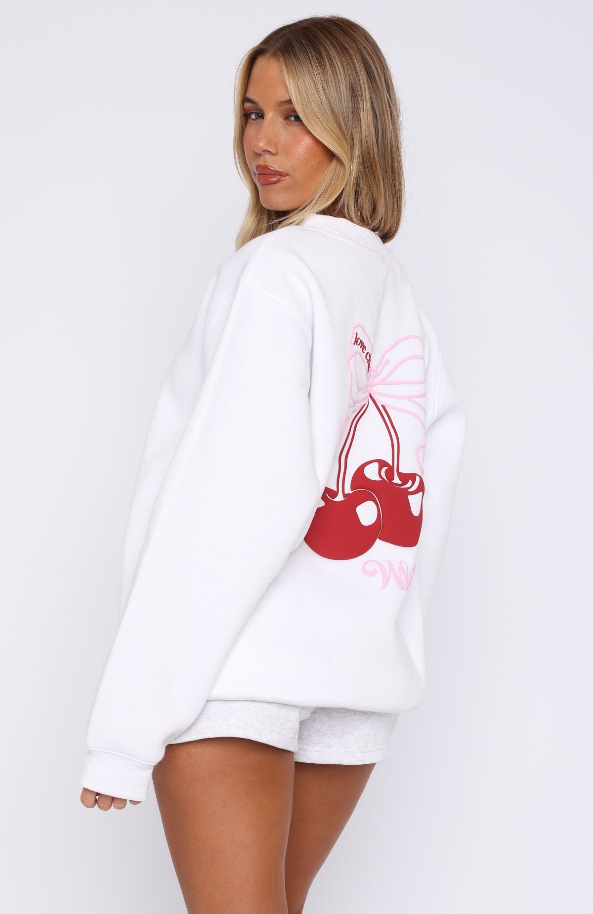 Fell So Hard Oversized Sweater White - Image 4