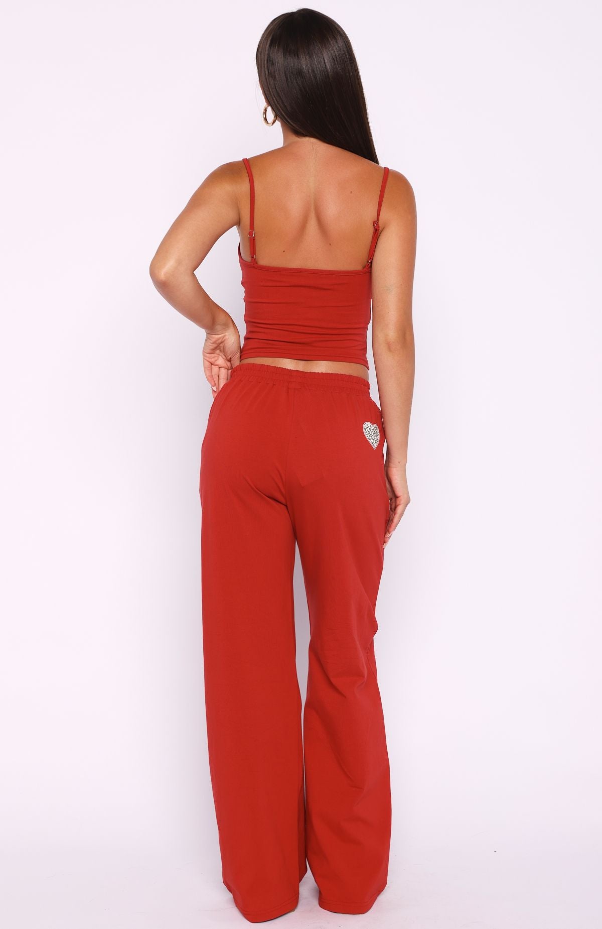 Heart Gone Wild Track Pants Red - Image 4