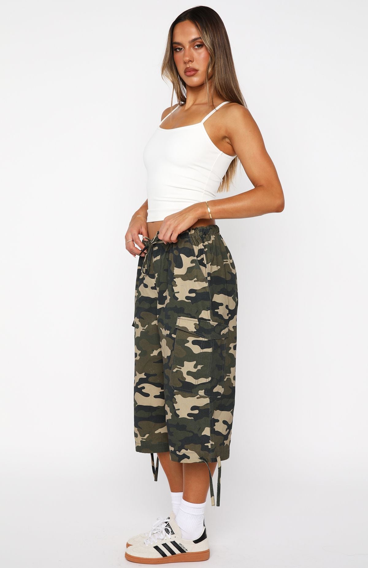 Hidden Waterfalls Cargo Shorts Camo Print - Image 4