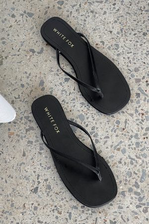 Roma Thong Sandals Black