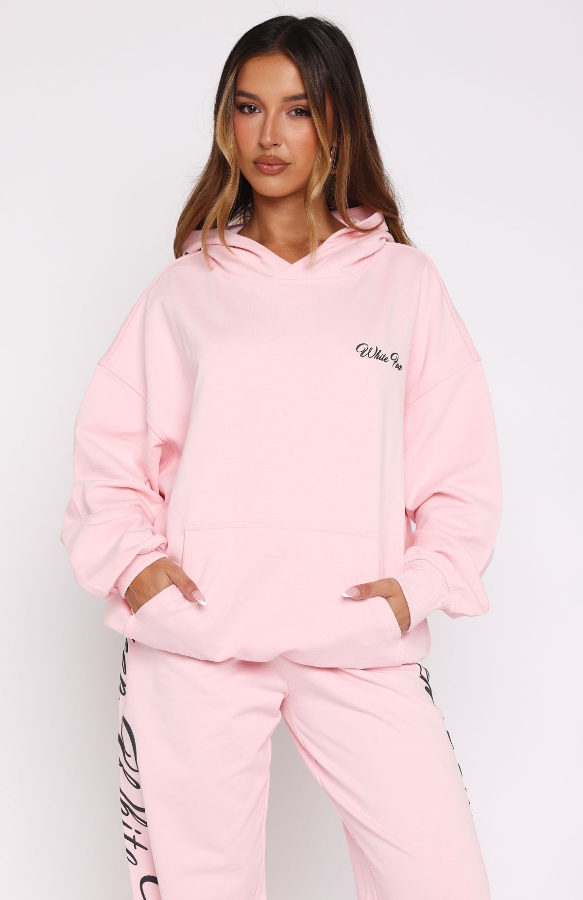 Lucky Thirteen Shaya Oversized Hoodie Soft Pink - Image 3