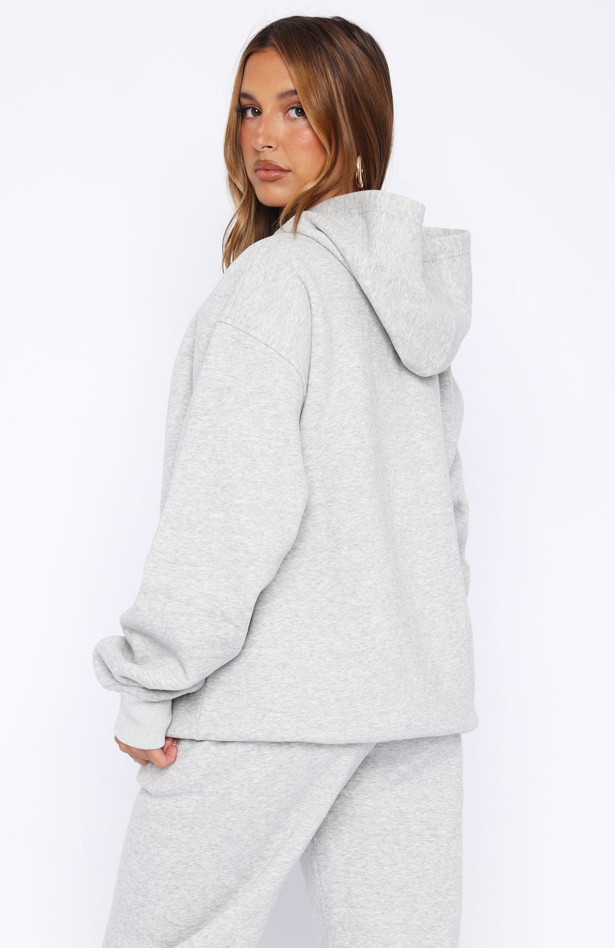 Core Classic Oversized Hoodie Dark Grey Marle - Image 5
