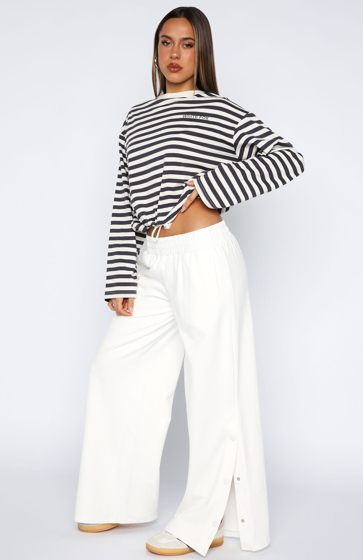 Our Bridges Burned Wide Leg Pants Cream - Image 4