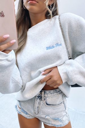 Steal Your Heart Oversized Sweater Grey Marle