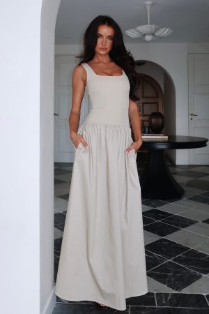 Summer Delight Maxi Dress Stone