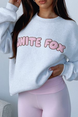 Sweet Treat Oversized Sweater Grey Marle