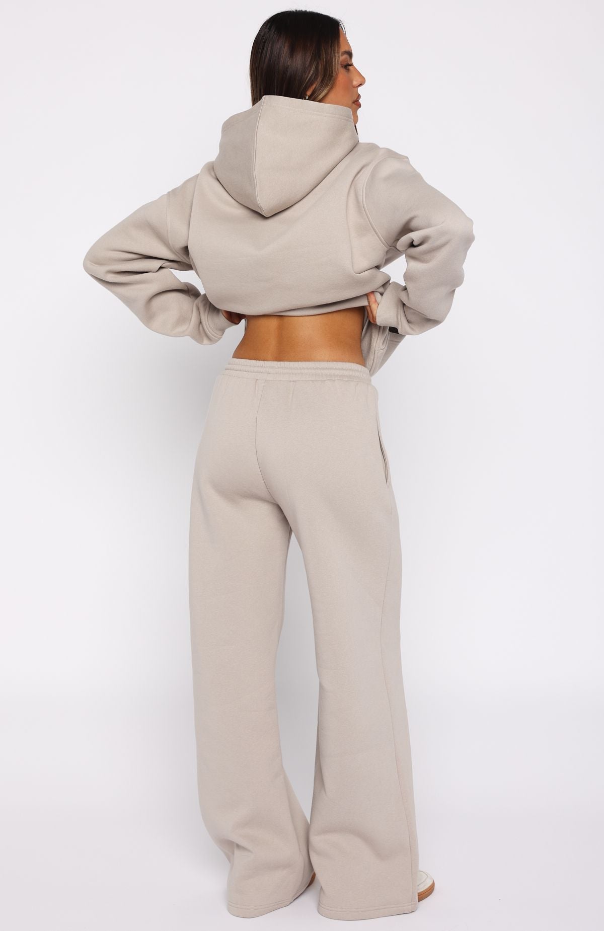 From The Archives Kenzie Wide Leg Sweatpants Moon - Image 4