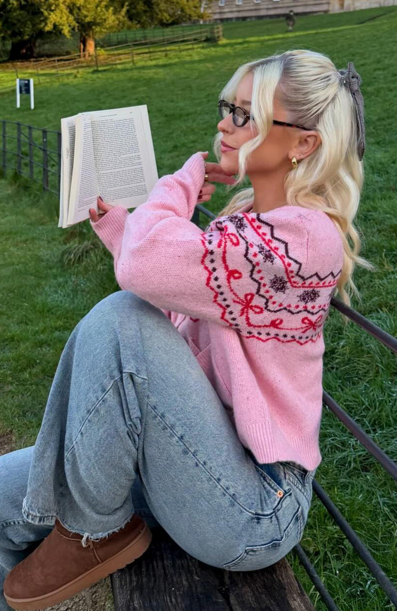 Snowflake Cuddles Knit Cardigan Blossom - Image 2