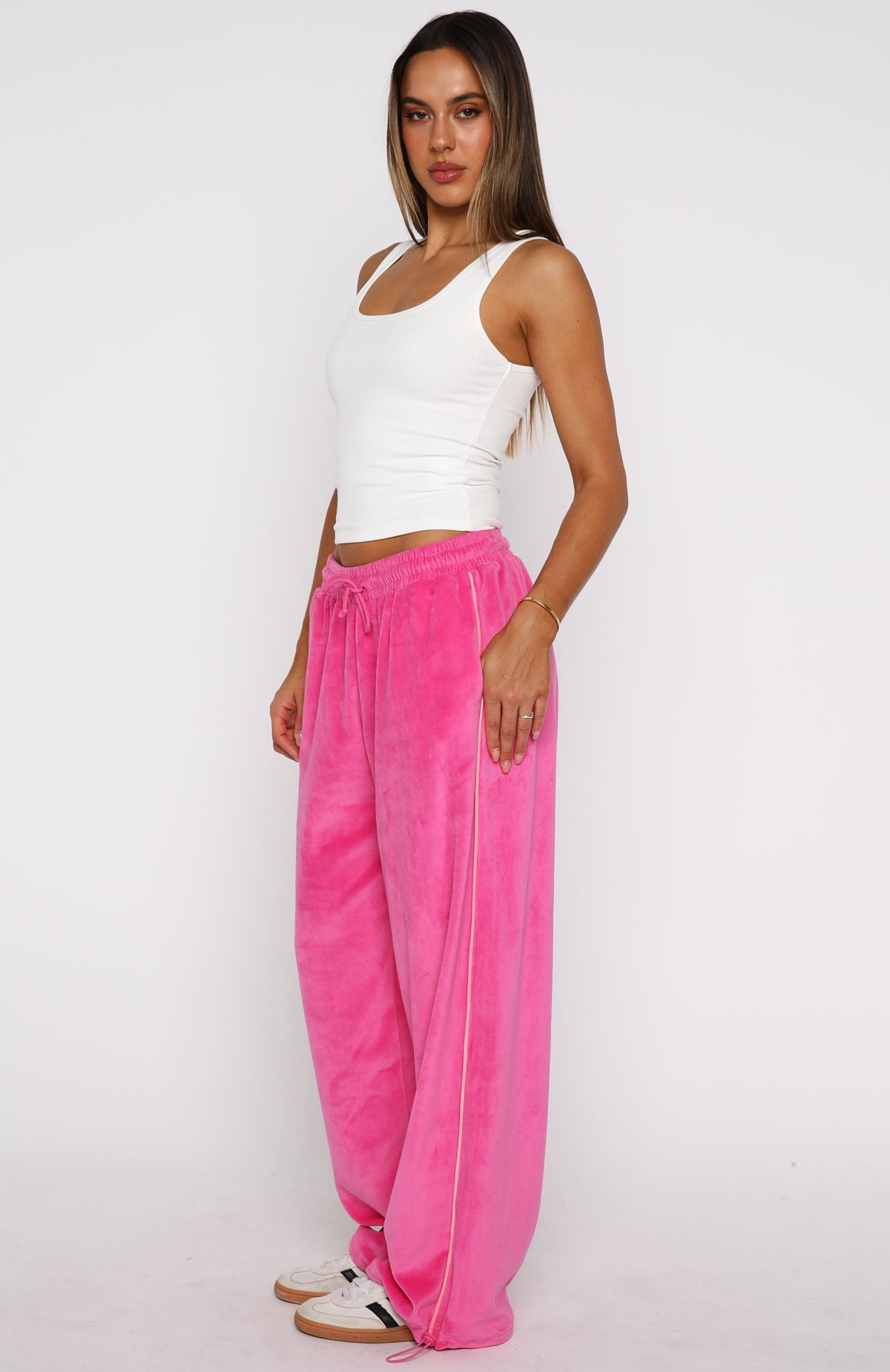 Soul Fire Velour Pants Pink - Image 3