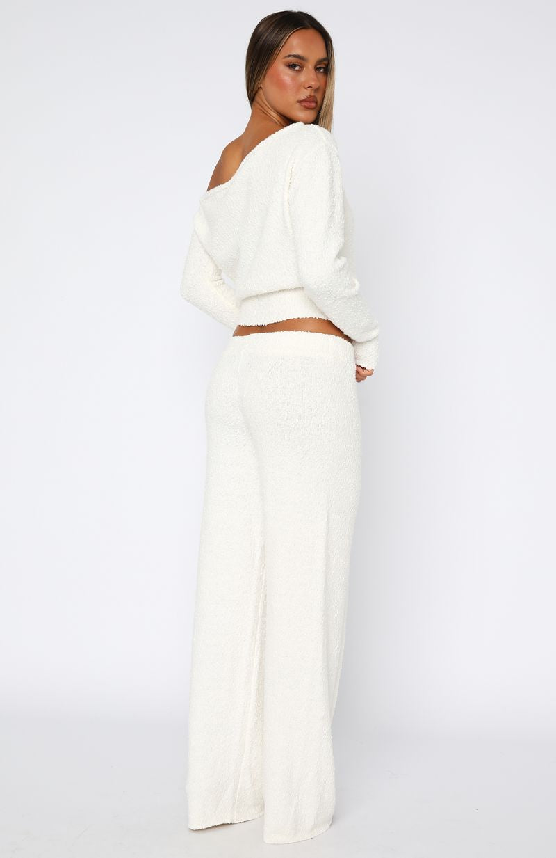 Please Be Mine Knit Pants Off White - Image 4