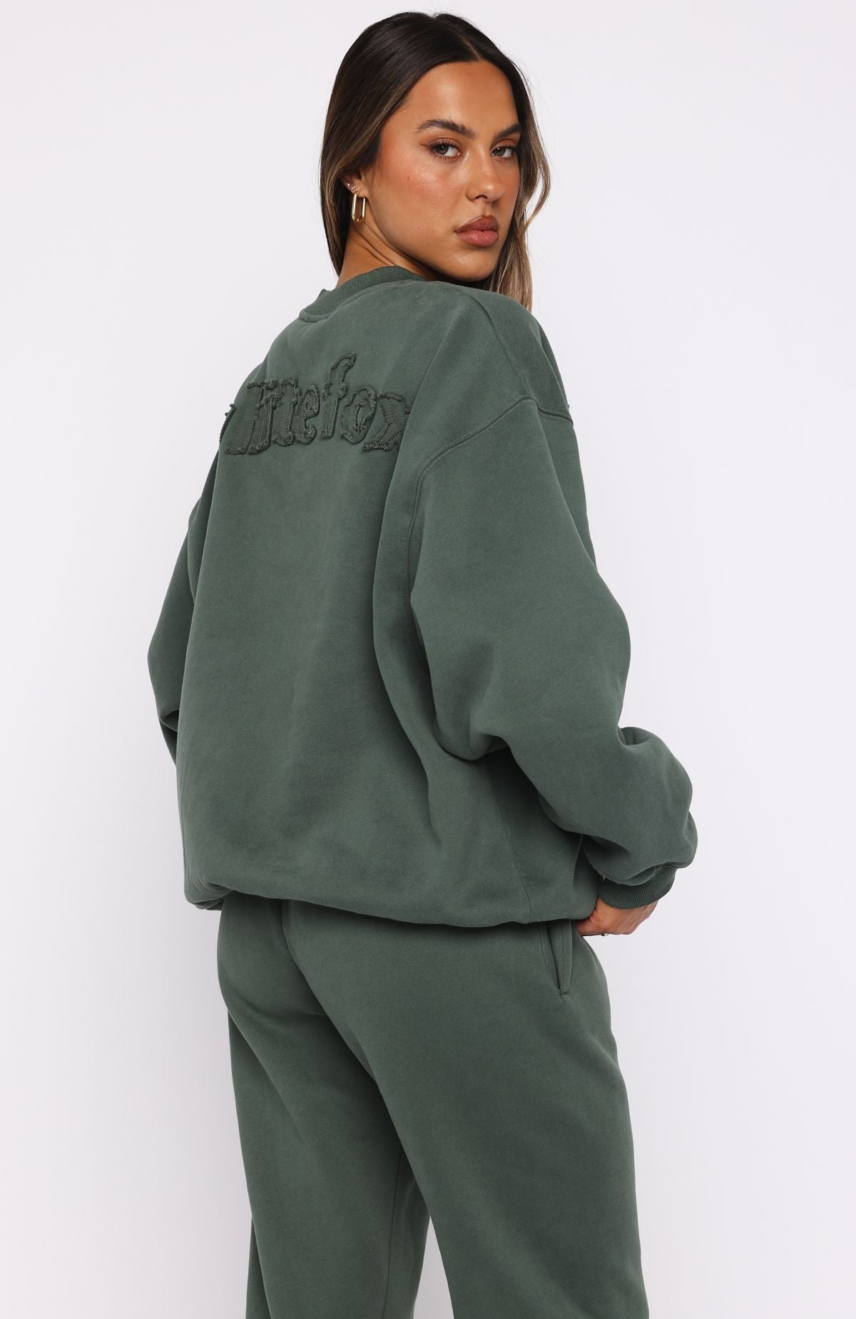 From The Archives Lexi Oversized Sweater Khaki - Image 5