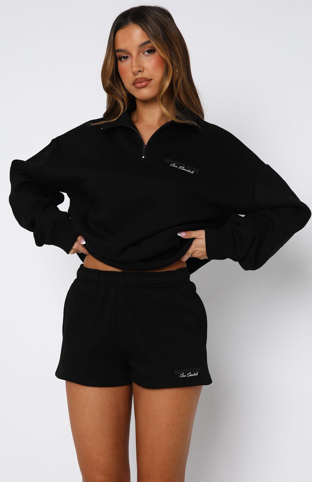 Core Essentials Lounge Shorts Black - Image 2
