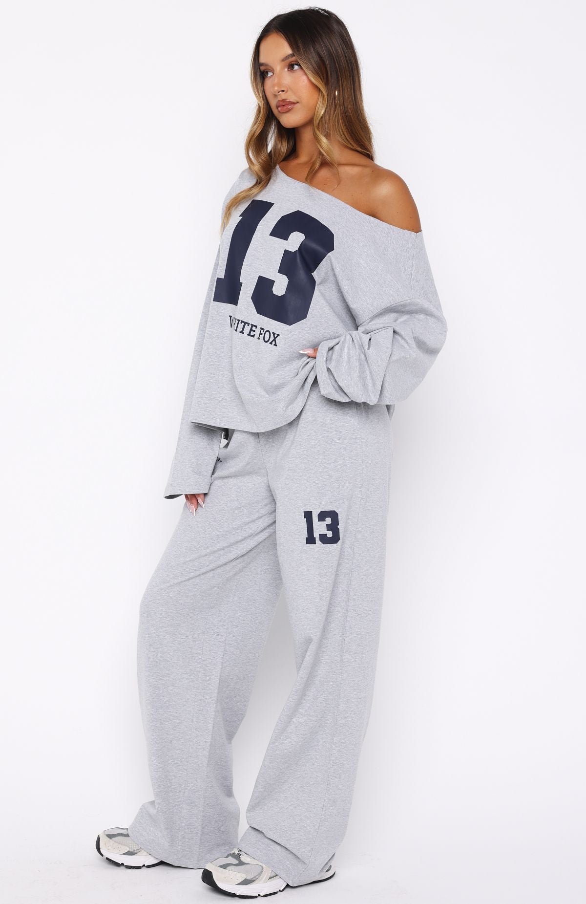 Only One Left Track Pants Grey Marle - Image 3
