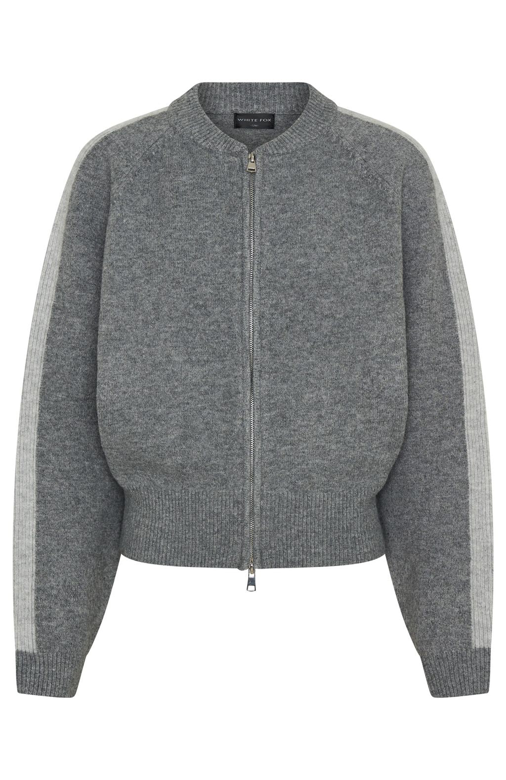 Stripe Me Down Knit Jacket Charcoal/Grey - Image 6