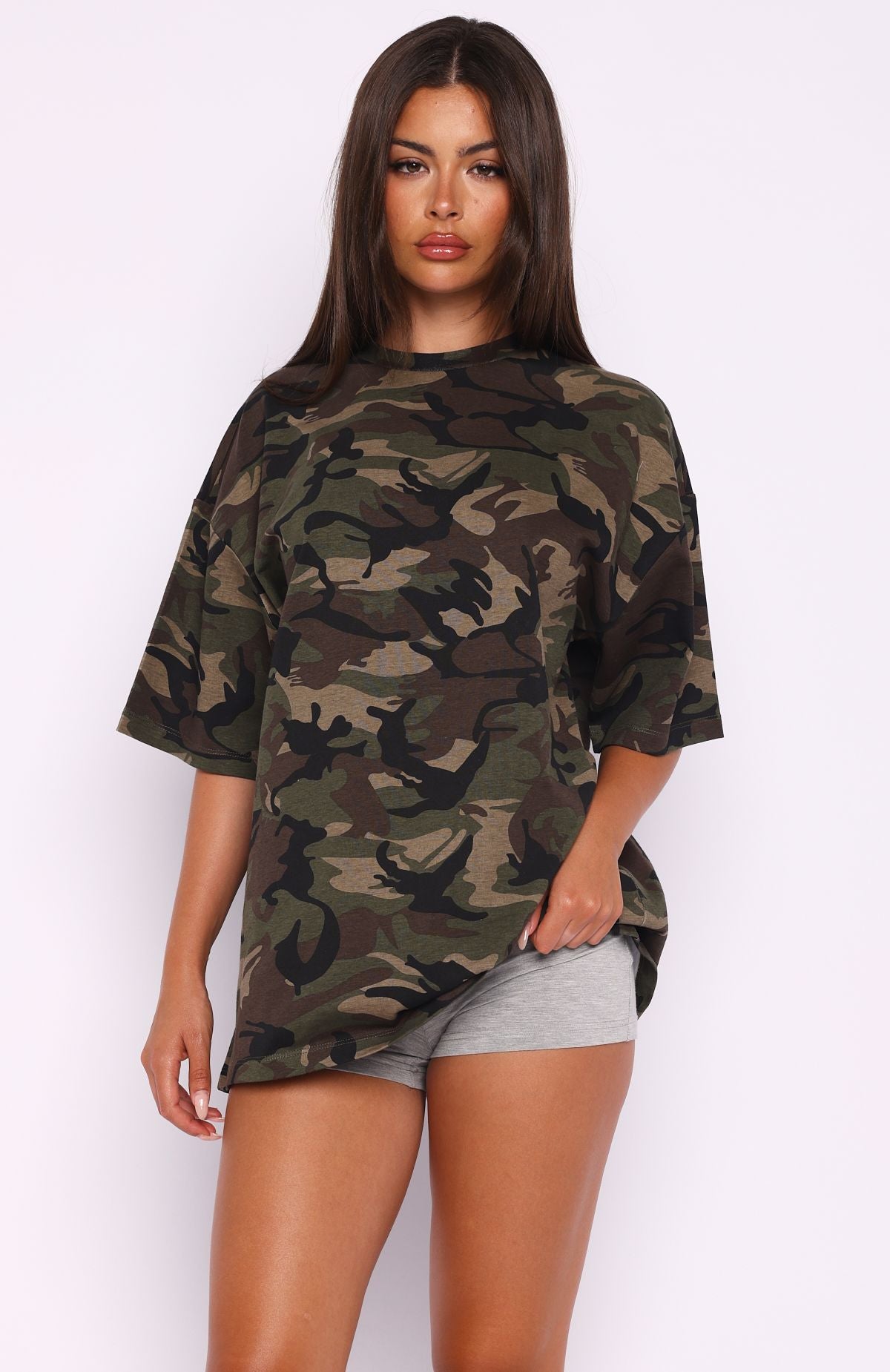 In Plain Sight Oversized Tee Green Camo - Image 2