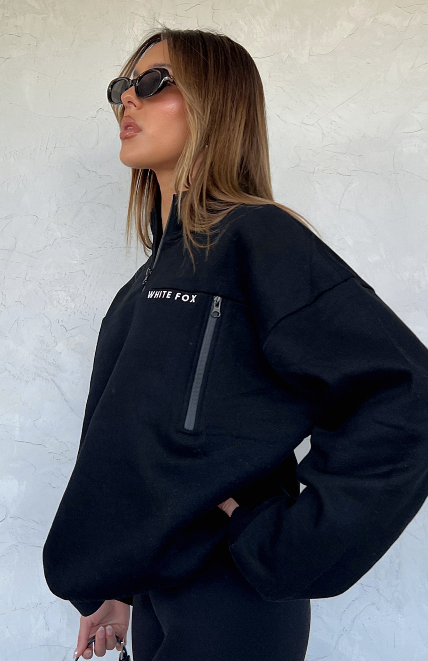 Where Did You Go Zip Front Sweater Black - Image 6