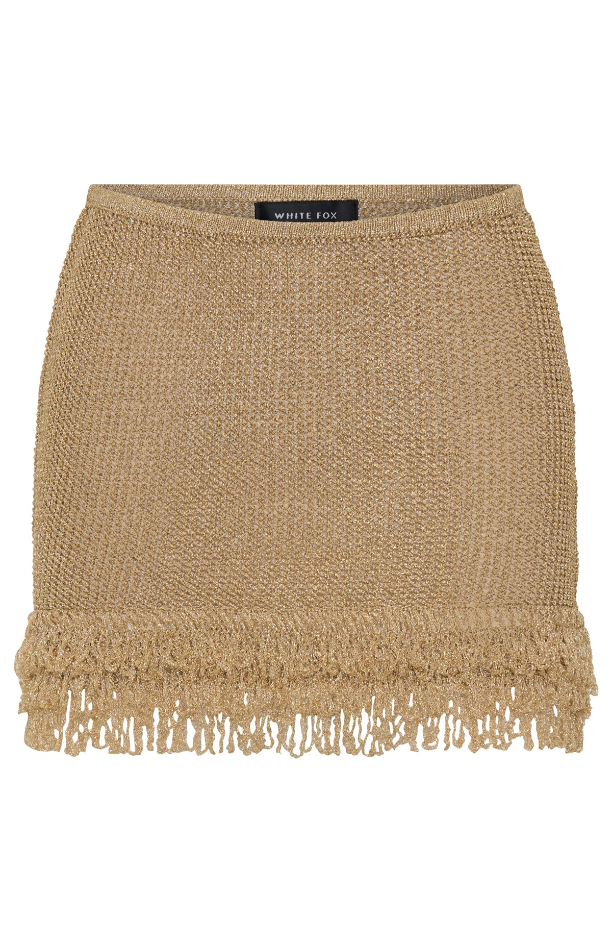 Cha Cha Knit Mini Skirt Gold - Image 6