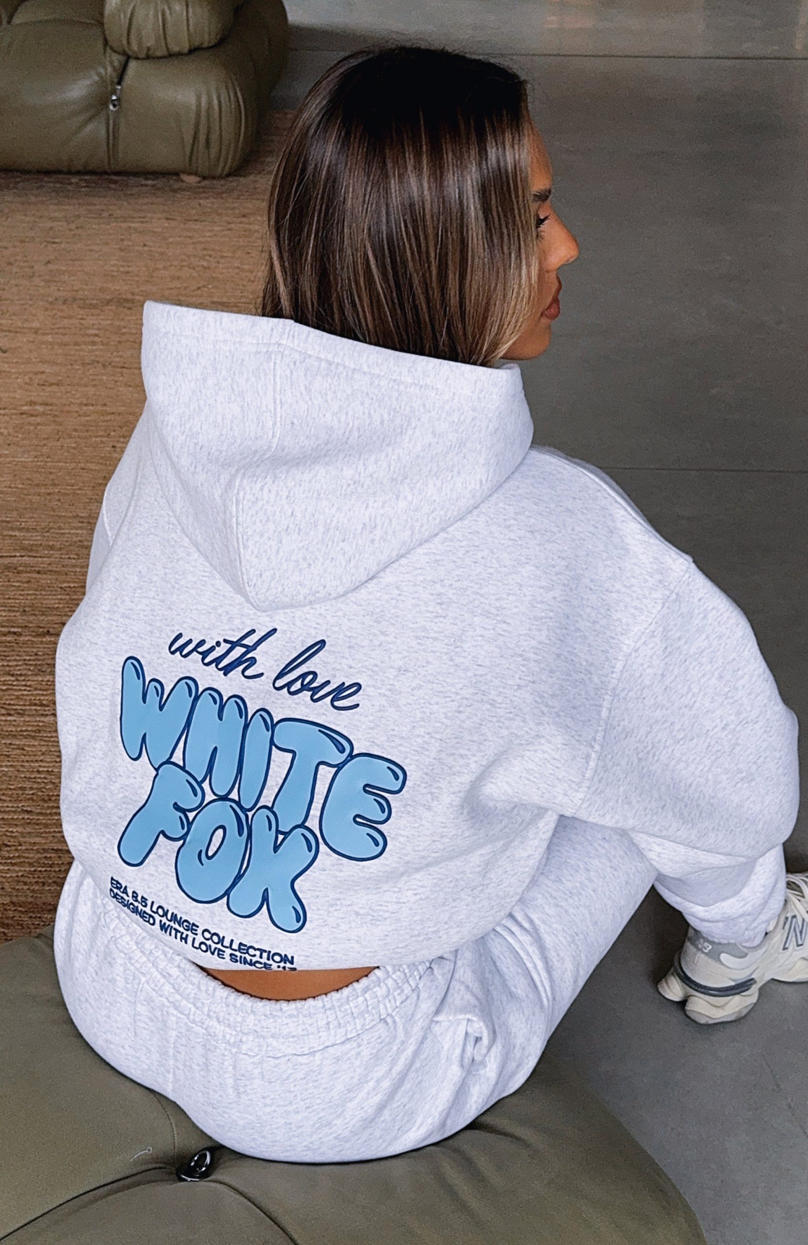 With Love Always Oversized Hoodie Grey Marle - Image 5