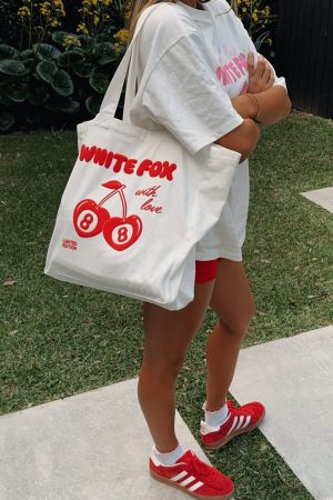 With Love In The Moment Tote Bag White