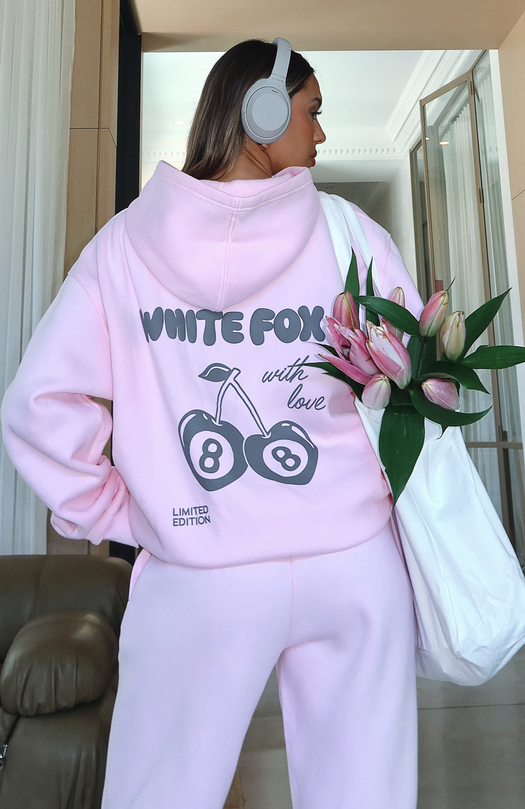 With Love In The Moment Oversized Hoodie Pink - Image 5