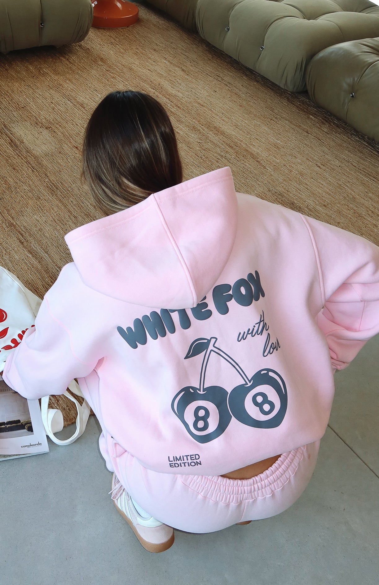 With Love In The Moment Oversized Hoodie Pink - Image 6