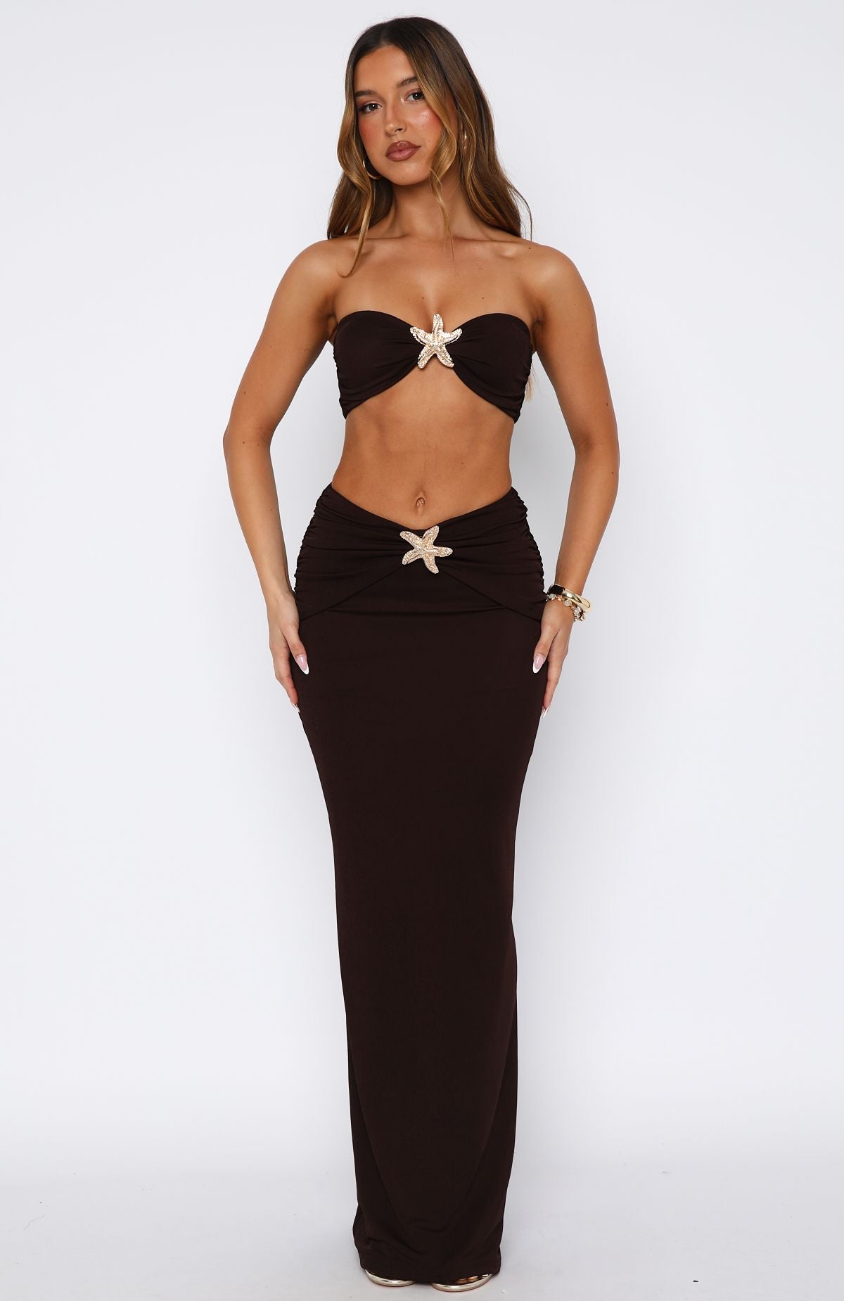 Lil Mermaid Maxi Skirt Chocolate - Image 3