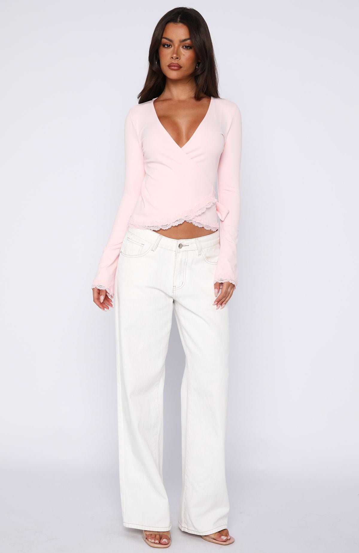 Cater To You Long Sleeve Top Baby Pink - Image 6